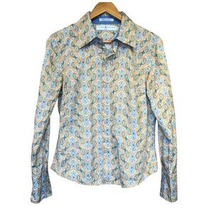 Tommy Hilfiger Womens Western Paisley Shirt Snap Front Long Sleeve